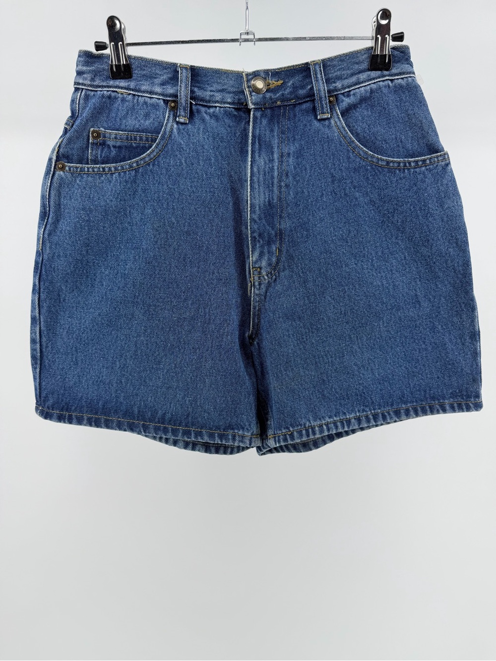 Vintage 90s Y2K Bugle Boy Medium Wash High-Rise Denim Shorts, NWT, Women's 26
